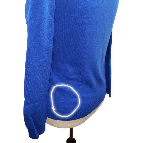 Charter Club 100% Cashmere Royal Blue V‑Neck Sweater Women’s XL - Picture 9 of 10